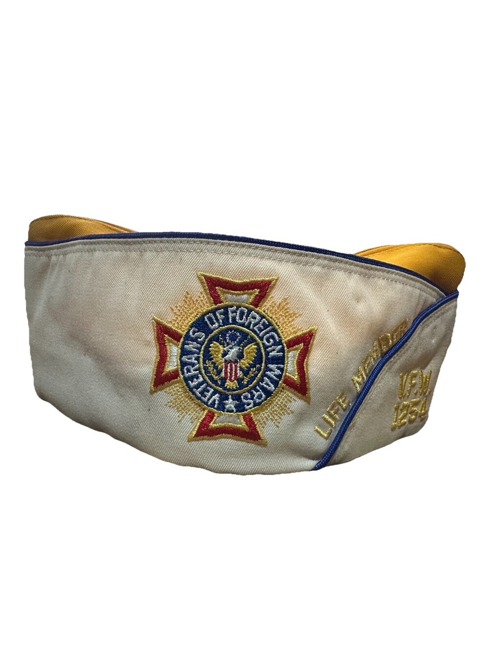 VFW Garrison Cap Kansas Life Member Post 1254 Veterans Of Foreign Wars Hat